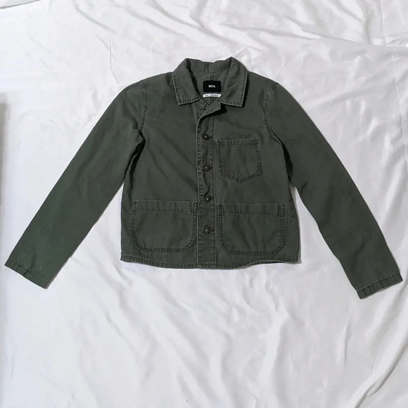 BDG Button Down Utility Jacket, Color Olive Green, Size S - Picture 1 of 15